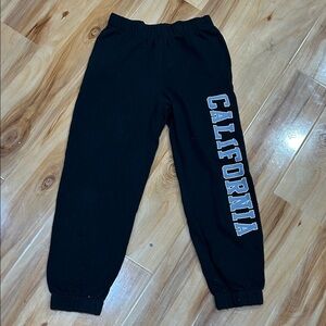 Hollister Black Joggers with California Print